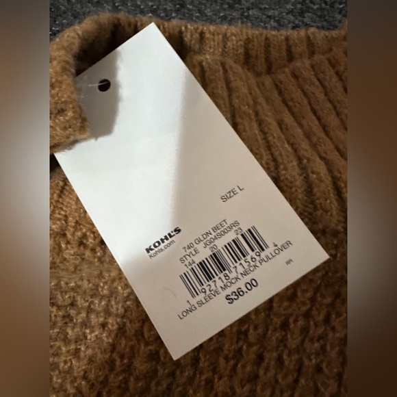 Long Sleeve Mock Neck Pullover - Picture 2 of 2